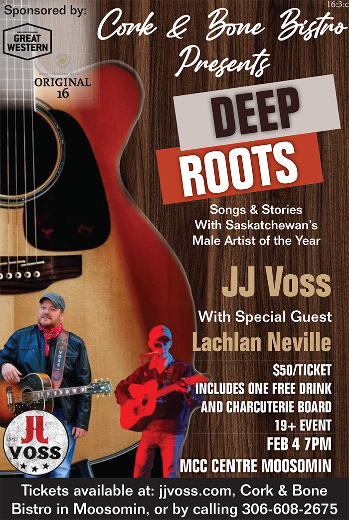 Contact information to see JJ Voss and Lachlan Neville.